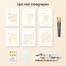 Afbeelding in Gallery-weergave laden, Mini Schilderen op Nummer 15x20cm (6 stuks) - Zon van Italië