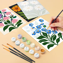 Afbeelding in Gallery-weergave laden, Mini Schilderen op Nummer 15x20cm (6 stuks) - Grafische Bloemen