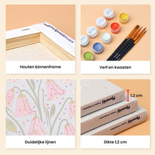 Afbeelding in Gallery-weergave laden, Mini Schilderen op Nummer 15x20cm (6 stuks) - Pastelbloemen