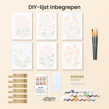 Afbeelding in Gallery-weergave laden, Mini Schilderen op Nummer 15x20cm (6 stuks) - Lentebloemen