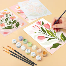 Afbeelding in Gallery-weergave laden, Mini Schilderen op Nummer 15x20cm (6 stuks) - Veldbloemen