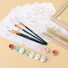 Afbeelding in Gallery-weergave laden, Mini Schilderen op Nummer 15x20cm (6 stuks) - Roze Bloemen