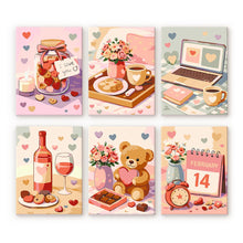 Afbeelding in Gallery-weergave laden, Mini Schilderen op Nummer 15x20cm (6 stuks) - Valentijnsdag