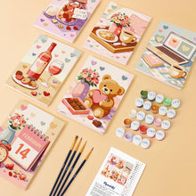 Afbeelding in Gallery-weergave laden, Mini Schilderen op Nummer 15x20cm (6 stuks) - Valentijnsdag