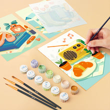 Afbeelding in Gallery-weergave laden, Mini Schilderen op Nummer 15x20cm (6 stuks) - Kleine Vreugdes