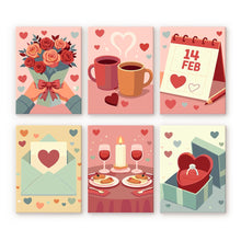 Afbeelding in Gallery-weergave laden, Mini Schilderen op Nummer 15x20cm (6 stuks) - Geluksmomenten