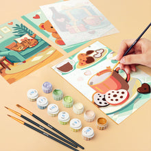 Afbeelding in Gallery-weergave laden, Mini Schilderen op Nummer 15x20cm (6 stuks) - Knusse Liefde