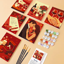 Afbeelding in Gallery-weergave laden, Mini Schilderen op Nummer 15x20cm (6 stuks) - Romantiek en Liefde