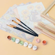 Afbeelding in Gallery-weergave laden, Mini Schilderen op Nummer 15x20cm (6 stuks) - Kat in Van Gogh-stijl