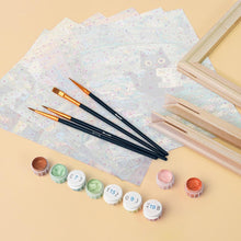 Afbeelding in Gallery-weergave laden, Mini Schilderen op Nummer 15x20cm (6 stuks) - Kat in Claude Monet-stijl