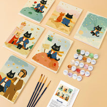 Afbeelding in Gallery-weergave laden, Mini Schilderen op Nummer 15x20cm (6 stuks) - Kleine Kat