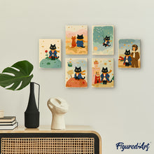 Afbeelding in Gallery-weergave laden, Mini Schilderen op Nummer 15x20cm (6 stuks) - Kleine Kat