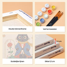 Afbeelding in Gallery-weergave laden, Mini Schilderen op Nummer 15x20cm (6 stuks) - Kleine Kat