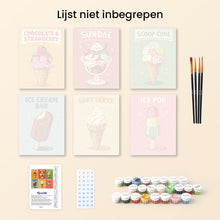 Afbeelding in Gallery-weergave laden, Mini Schilderen op Nummer 15x20cm (6 stuks) - Vintage IJs