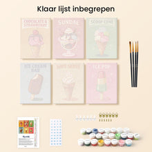 Afbeelding in Gallery-weergave laden, Mini Schilderen op Nummer 15x20cm (6 stuks) - Vintage IJs