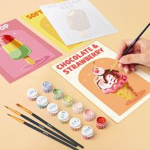 Afbeelding in Gallery-weergave laden, Mini Schilderen op Nummer 15x20cm (6 stuks) - Retro IJs