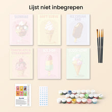 Afbeelding in Gallery-weergave laden, Mini Schilderen op Nummer 15x20cm (6 stuks) - Retro IJs