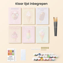 Afbeelding in Gallery-weergave laden, Mini Schilderen op Nummer 15x20cm (6 stuks) - Retro IJs