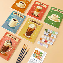 Afbeelding in Gallery-weergave laden, Mini Schilderen op Nummer 15x20cm (6 stuks) - Klassieke Koffie