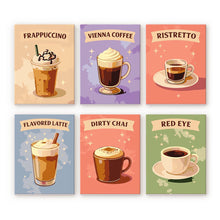 Afbeelding in Gallery-weergave laden, Mini Schilderen op Nummer 15x20cm (6 stuks) - Koffies van de Wereld