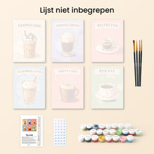 Afbeelding in Gallery-weergave laden, Mini Schilderen op Nummer 15x20cm (6 stuks) - Koffies van de Wereld