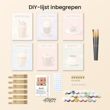 Afbeelding in Gallery-weergave laden, Mini Schilderen op Nummer 15x20cm (6 stuks) - Koffies van de Wereld