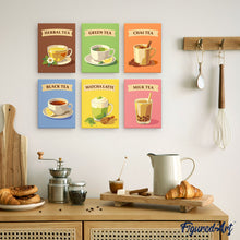 Afbeelding in Gallery-weergave laden, Mini Schilderen op Nummer 15x20cm (6 stuks) - Theeën van de Wereld