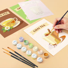 Afbeelding in Gallery-weergave laden, Mini Schilderen op Nummer 15x20cm (6 stuks) - Theeën van de Wereld