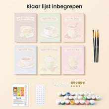 Afbeelding in Gallery-weergave laden, Mini Schilderen op Nummer 15x20cm (6 stuks) - Theeën van de Wereld