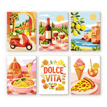 Afbeelding in Gallery-weergave laden, Mini Schilderen op Nummer 15x20cm (6 stuks) - Mediterrane Ontsnapping