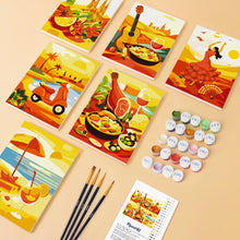 Afbeelding in Gallery-weergave laden, Mini Schilderen op Nummer 15x20cm (6 stuks) - Levendig Spanje