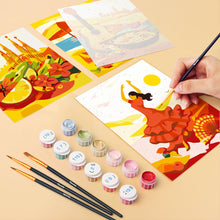 Afbeelding in Gallery-weergave laden, Mini Schilderen op Nummer 15x20cm (6 stuks) - Levendig Spanje