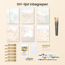 Afbeelding in Gallery-weergave laden, Mini Schilderen op Nummer 15x20cm (6 stuks) - Hallo USA