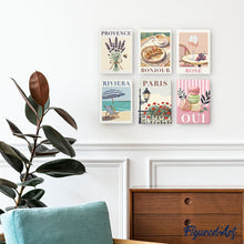 Afbeelding in Gallery-weergave laden, Mini Schilderen op Nummer 15x20cm (6 stuks) - Chic Frankrijk