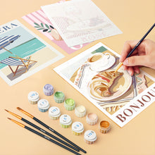 Afbeelding in Gallery-weergave laden, Mini Schilderen op Nummer 15x20cm (6 stuks) - Chic Frankrijk