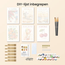 Afbeelding in Gallery-weergave laden, Mini Schilderen op Nummer 15x20cm (6 stuks) - Dolce Italië