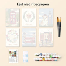 Afbeelding in Gallery-weergave laden, Mini Schilderen op Nummer 15x20cm (6 stuks) - Britse Charme