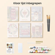 Afbeelding in Gallery-weergave laden, Mini Schilderen op Nummer 15x20cm (6 stuks) - Britse Charme