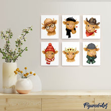 Afbeelding in Gallery-weergave laden, Mini Schilderen op Nummer 15x20cm (6 stuks) - Landelijke Schatjes