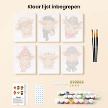 Afbeelding in Gallery-weergave laden, Mini Schilderen op Nummer 15x20cm (6 stuks) - Landelijke Schatjes