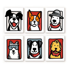 Afbeelding in Gallery-weergave laden, Mini Schilderen op Nummer 15x20cm (6 stuks) - Bandana Maatjes 1