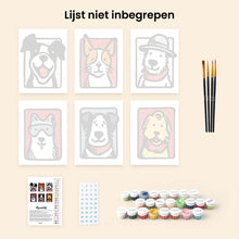 Afbeelding in Gallery-weergave laden, Mini Schilderen op Nummer 15x20cm (6 stuks) - Bandana Maatjes 1