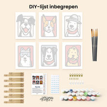 Afbeelding in Gallery-weergave laden, Mini Schilderen op Nummer 15x20cm (6 stuks) - Bandana Maatjes 1