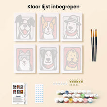 Afbeelding in Gallery-weergave laden, Mini Schilderen op Nummer 15x20cm (6 stuks) - Bandana Maatjes 1