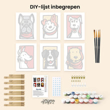 Afbeelding in Gallery-weergave laden, Mini Schilderen op Nummer 15x20cm (6 stuks) - Bandana Maatjes 2
