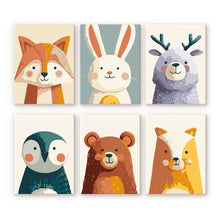 Afbeelding in Gallery-weergave laden, Mini Schilderen op Nummer 15x20cm (6 stuks) - Bosportretten 1