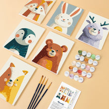 Afbeelding in Gallery-weergave laden, Mini Schilderen op Nummer 15x20cm (6 stuks) - Bosportretten 1