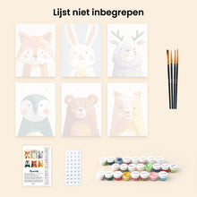 Afbeelding in Gallery-weergave laden, Mini Schilderen op Nummer 15x20cm (6 stuks) - Bosportretten 1
