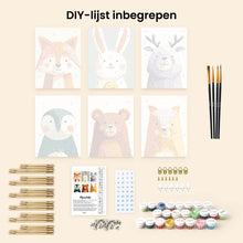 Afbeelding in Gallery-weergave laden, Mini Schilderen op Nummer 15x20cm (6 stuks) - Bosportretten 1