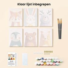 Afbeelding in Gallery-weergave laden, Mini Schilderen op Nummer 15x20cm (6 stuks) - Bosportretten 1